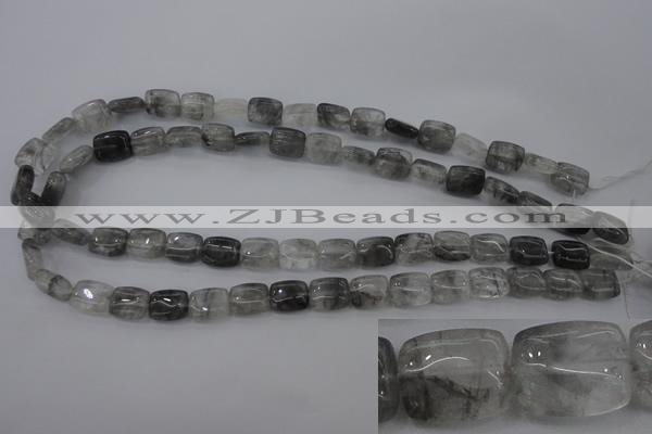 CCQ261 15.5 inches 10*12mm rectangle cloudy quartz beads