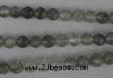 CCQ311 15.5 inches 6mm faceted round cloudy quartz beads wholesale