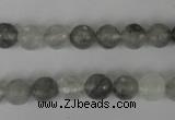 CCQ312 15.5 inches 8mm faceted round cloudy quartz beads wholesale