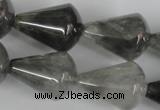 CCQ340 15.5 inches 18*25mm teardrop cloudy quartz beads wholesale