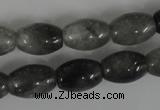 CCQ345 15.5 inches 10*14mm rice cloudy quartz beads wholesale