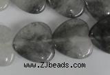 CCQ384 15.5 inches 20*20mm heart cloudy quartz beads wholesale