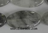 CCQ392 15.5 inches 20*40mm oval cloudy quartz beads wholesale