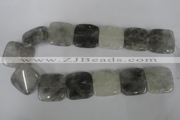 CCQ415 15.5 inches 30*30mm square cloudy quartz beads wholesale