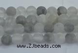 CCQ560 15.5 inches 4mm round matte cloudy quartz beads wholesale