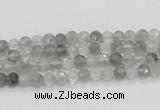 CCQ57 15.5 inches 4mm faceted round cloudy quartz beads wholesale