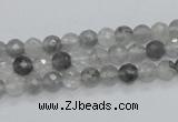 CCQ58 15.5 inches 6mm faceted round cloudy quartz beads wholesale