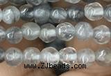 CCQ580 15.5 inches 4mm faceted round cloudy quartz beads wholesale