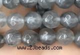 CCQ581 15.5 inches 6mm faceted round cloudy quartz beads wholesale