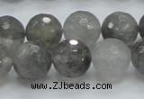 CCQ62 15.5 inches 14mm faceted round cloudy quartz beads wholesale