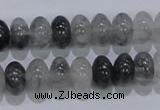 CCQ69 15.5 inches 7*12mm rondelle cloudy quartz beads wholesale