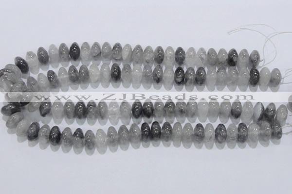 CCQ70 15.5 inches 8*14mm rondelle cloudy quartz beads wholesale