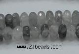 CCQ74 15.5 inches 7*10mm faceted rondelle cloudy quartz beads wholesale