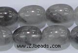 CCQ83 15.5 inches 15*20mm rice cloudy quartz beads wholesale