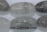 CCQ84 15.5 inches 15*30mm rice cloudy quartz beads wholesale