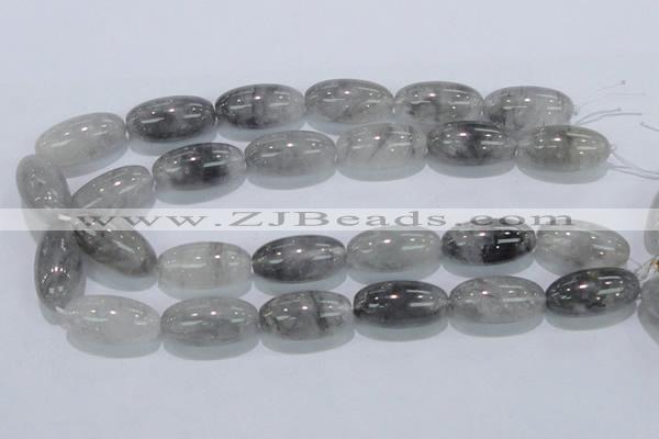 CCQ84 15.5 inches 15*30mm rice cloudy quartz beads wholesale