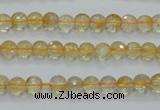 CCR03 15.5 inches 6mm faceted round natural citrine gemstone beads