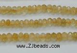 CCR07 15.5 inches 4*6mm faceted rondelle natural citrine gemstone beads