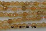 CCR151 15.5 inches 6mm faceted round natural citrine gemstone beads