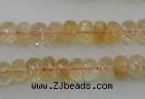 CCR161 15.5 inches 5*8mm faceted rondelle natural citrine beads