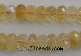 CCR163 15.5 inches 7*12mm faceted rondelle natural citrine beads