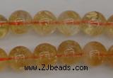 CCR167 15.5 inches 10mm round natural citrine beads wholesale