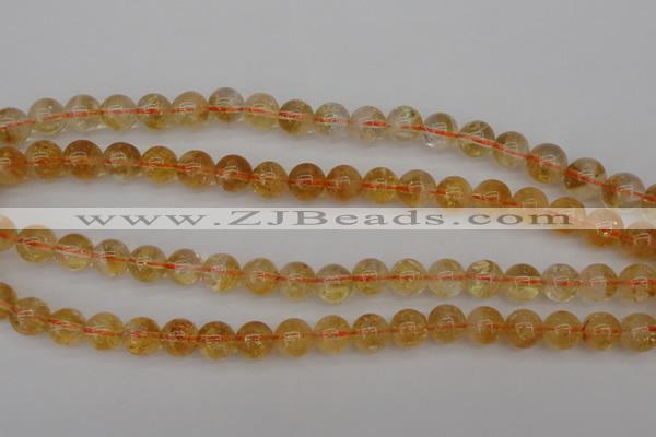 CCR167 15.5 inches 10mm round natural citrine beads wholesale