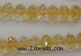 CCR174 15.5 inches 5*8mm faceted rondelle natural citrine beads