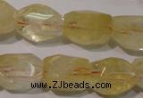 CCR215 15.5 inches 15*20mm faceted nuggets natural citrine beads