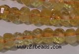 CCR225 15.5 inches 4*6mm faceted rondelle natural citrine beads