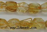 CCR236 15.5 inches 9*12mm nuggets natural citrine gemstone beads