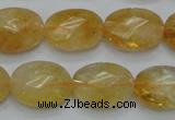 CCR25 15.5 inches 14*19mm faceted oval natural citrine gemstone beads