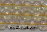 CCR301 15.5 inches 6mm round AB-color natural citrine beads