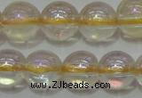 CCR302 15.5 inches 8mm round AB-color natural citrine beads