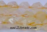 CCR313 15.5 inches 10mm faceted nuggets citrine gemstone beads