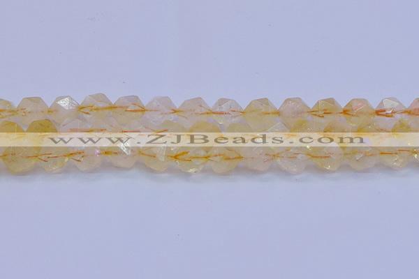 CCR314 15.5 inches 12mm faceted nuggets citrine gemstone beads