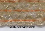 CCR325 15.5 inches 6mm faceted round citrine gemstone beads