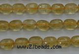 CCR33 15.5 inches 8*10mm faceted rice natural citrine gemstone beads