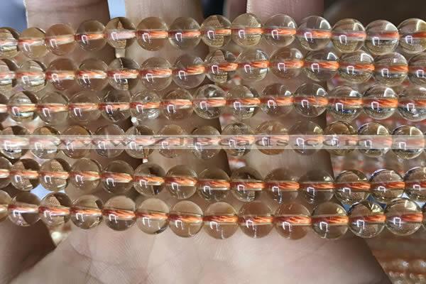 CCR331 15.5 inches 6mm round natural citrine gemstone beads