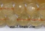 CCR341 15.5 inches 8mmm faceted round citrine beads wholesale