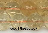 CCR348 15.5 inches 12mm round natural citrine beads wholesale