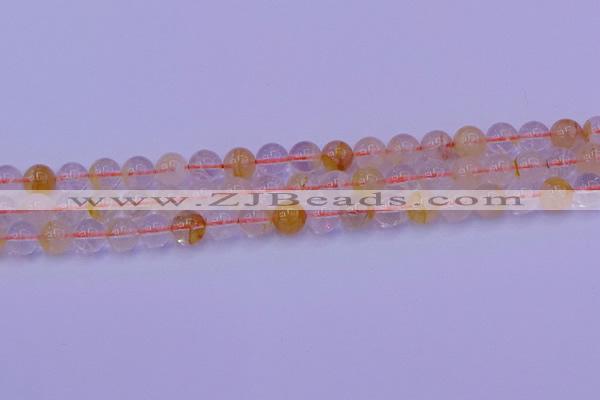 CCR362 15.5 inches 8mm round citrine beads wholesale