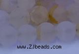 CCR373 15.5 inches 10mm round matte citrine beads wholesale