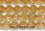 CCR415 15 inches 6mm faceted nuggets citrine beads