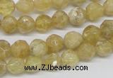 CCR83 15.5 inches 8mm faceted round citrine gemstone beads wholesale