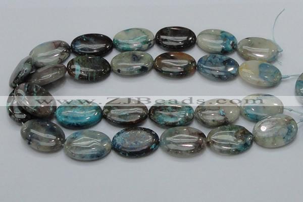 CCS10 15.5 inches 22*30mm oval natural chrysocolla gemstone beads