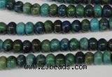 CCS150 15.5 inches 4*6mm rondelle dyed chrysocolla gemstone beads