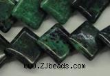 CCS178 15.5 inches 16*16mm diamond dyed chrysocolla gemstone beads
