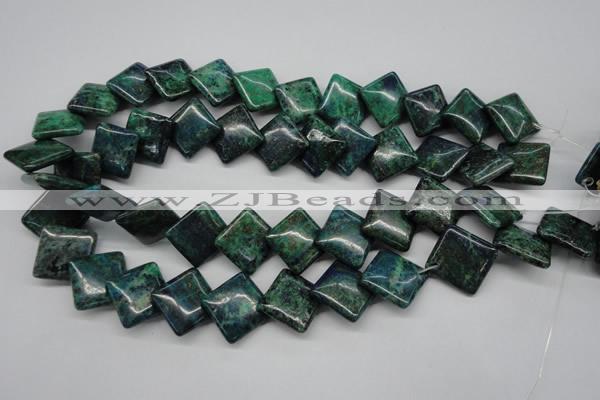CCS179 15.5 inches 18*18mm diamond dyed chrysocolla gemstone beads