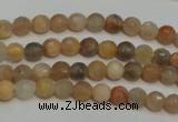 CCS310 15.5 inches 6mm faceted round natural sunstone beads